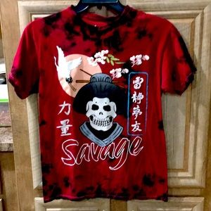 New Without Tags Short Sleeve T-Shirt—Red & Black